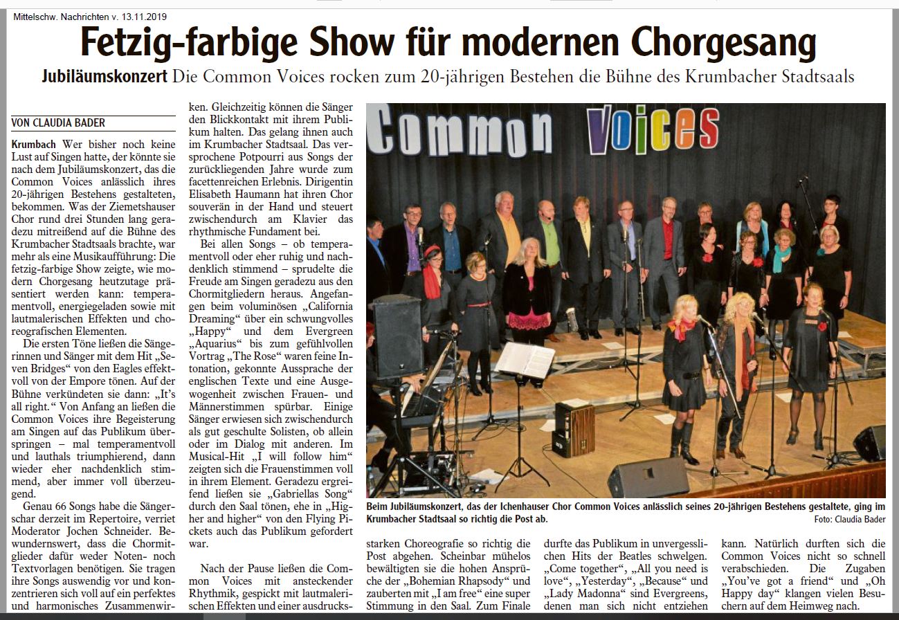 2019 Jubil&auml;umskonzert Stadtsaal Krumbach